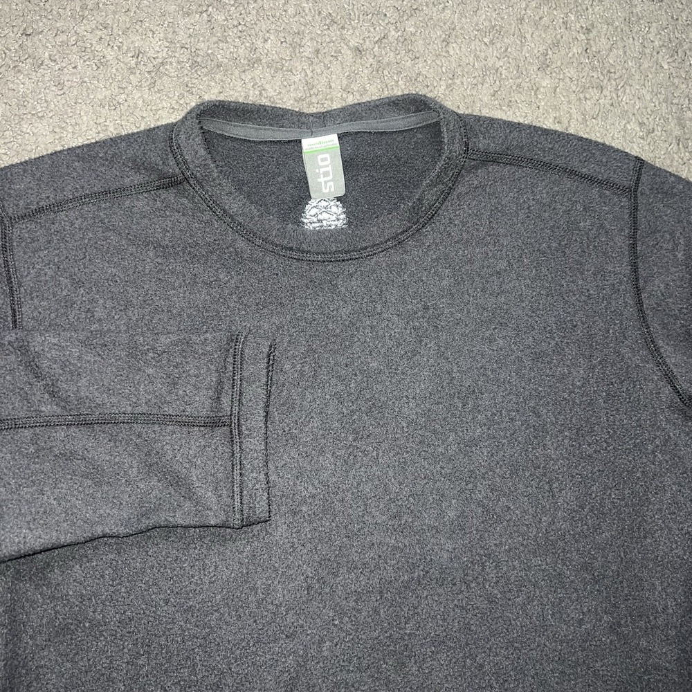 Stio Turpin Fleece Pullover Mens Medium Gray Sweater Crew Neck Long Sleeve - Picture 1 of 7